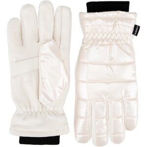 Women's Ivory Water Repellent Sleekheat Gloves Touchscreen Iridescent Flip